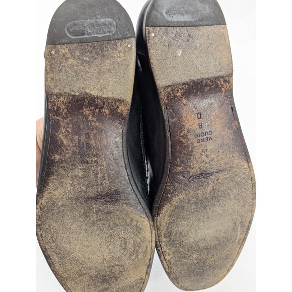 Santoni Black Leather Loafer Mens Size 8 D Italy Made Casual Shoes 441348 - Picture 8 of 9